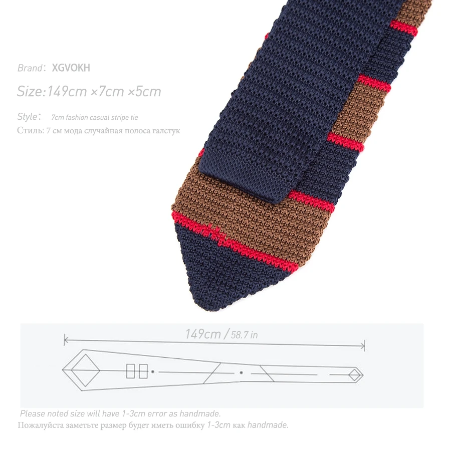 

Men Knitted Knit Leisure Triangle Striped Tie Normal Sharp Corner Neck Ties for Men Skinny Necktie Classic Woven Designer Cravat