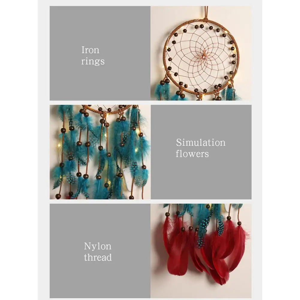 

Fumigated Feather Beads Pendant Wall Hanging Decoration Home Decoration Bead Dream Catcher Pendant Wall Hanging