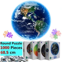 new jigsaw puzzle 1000 pieces rainbow round puzzles for adults large moon reduce stress earth puzzle dropshippin gift