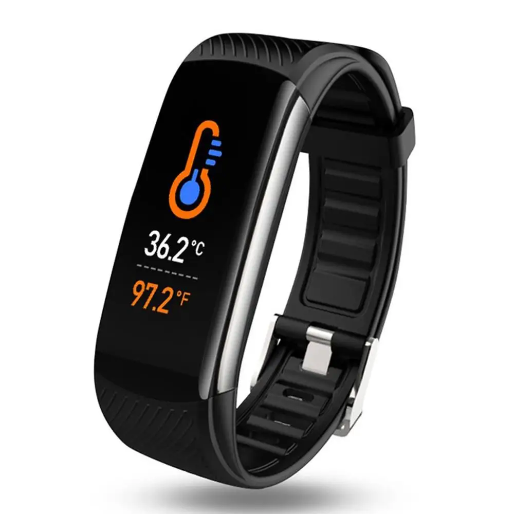 

Smart Band Measuring Body Temperature Watch Sleep Monitoring Exercise Track IP68 Waterproof Bracelet