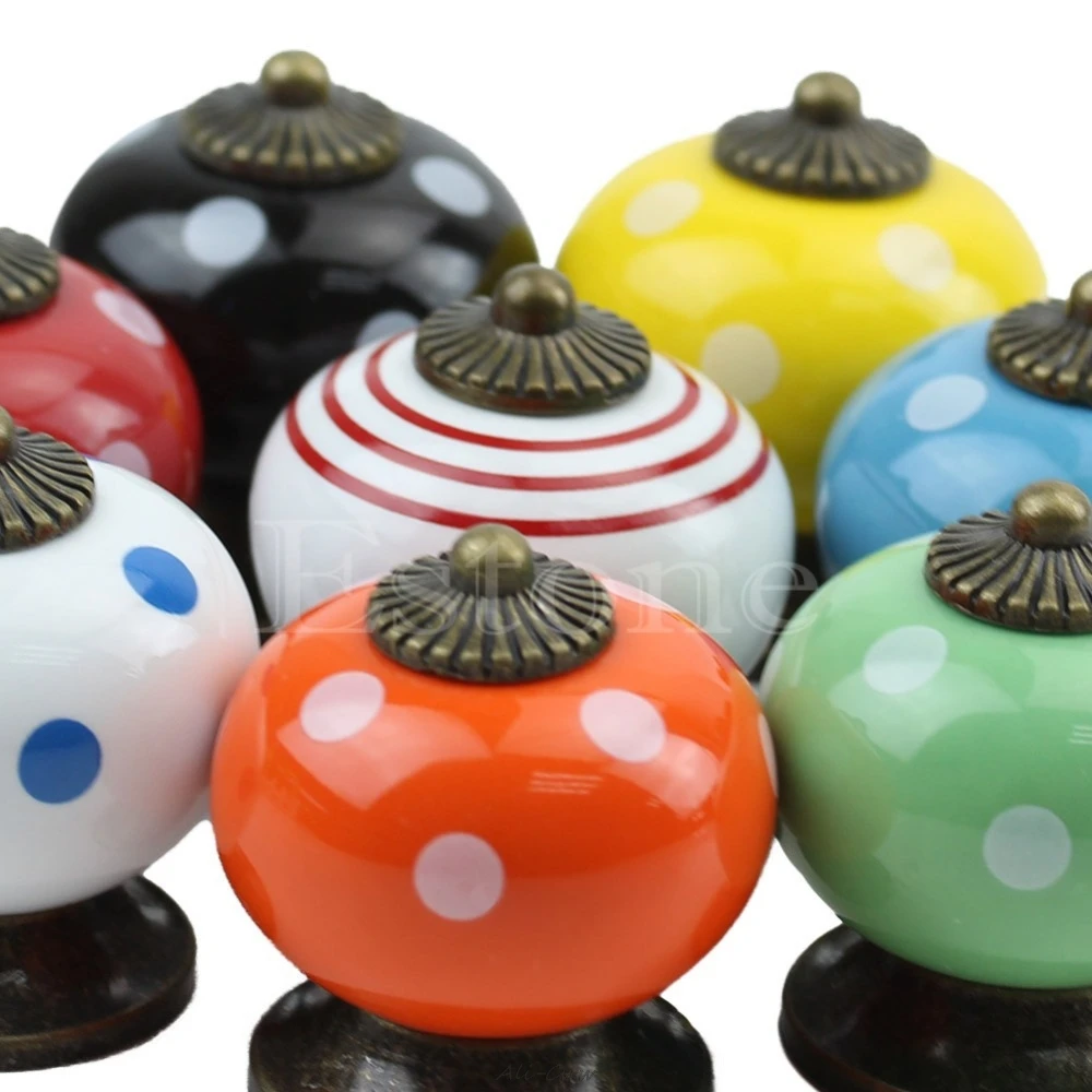 2018 винтажная Ретро круглая зеркальная дверь шкафа Ручка для декора