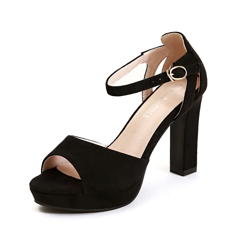 Туфли лодочки женские на платформе 10 см однотонные квадратный высокий каблук