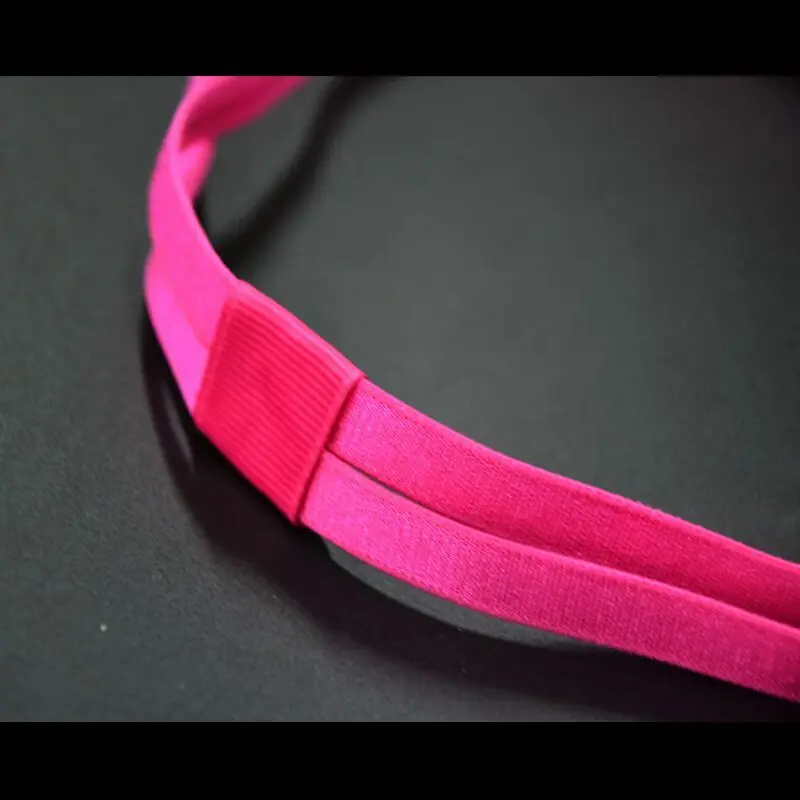 Женская повязка для волос двойная спортивная на голову с противоскользящей