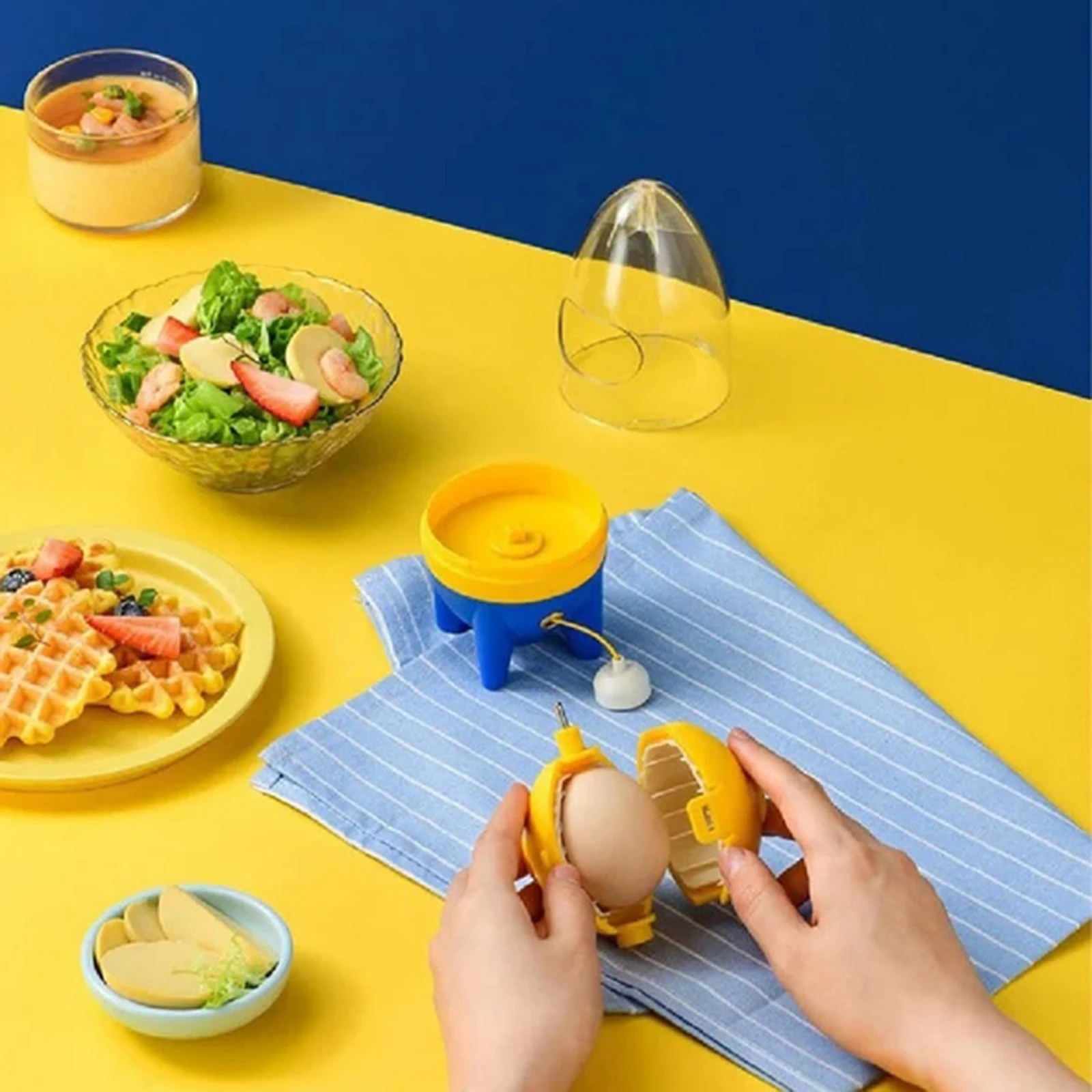 Manual Golden Egg Puller Scrambler Household White Yolk Mixer Kitchen Tool Mix Convenient Without Breaking Eggs | Дом и сад