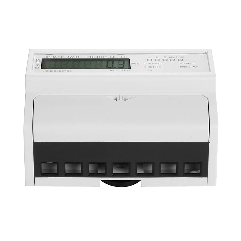 1 предмет; Новинка; Точный ЖК-дисплей XTM1250SA-U 3-фазный 4-провод кВтч метр соответствует стандарту DIN EN50022 Стандартный 3x230/400 V 5(100
