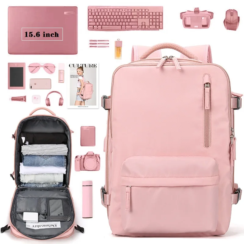 

Backpack Women 15 15.6 inch Female Backpack Large Capacity Super Multi-function Travel portable business Men Laptop back pack