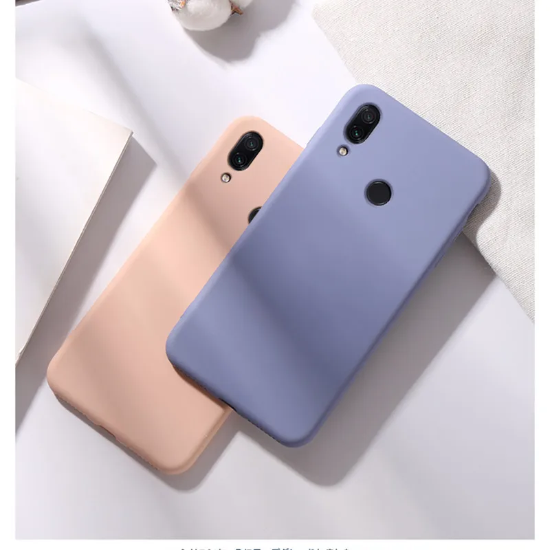Жидкий силиконовый чехол для Xiaomi Redmi Note 8 7 6 Pro 7A 6A K20 тонкий мягкий Mi lite 9t SE 6X 5A