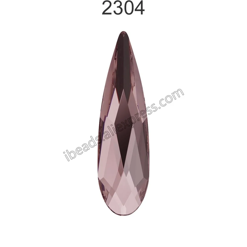 Blush Rose 257 F 2 шт.) оригинальные кристаллы от Swarovski 2304 капля дождя плоская задняя сторона без горячей фиксации Стразы для женщин дизайн ногтей украшения одежды - Цвет: Blush Rose 257 F
