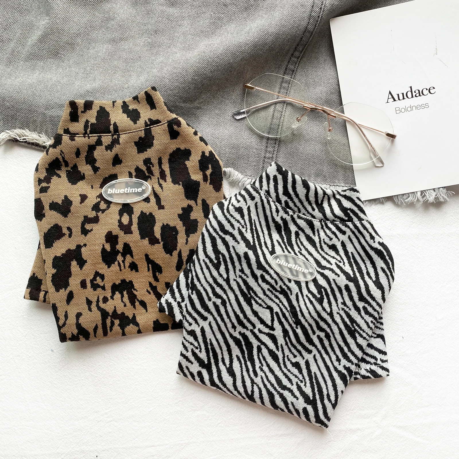 

Весенняя и осенняя одежда с леопардовым принтом зебры теплая одежда для больших собак рубашка футболка одежда