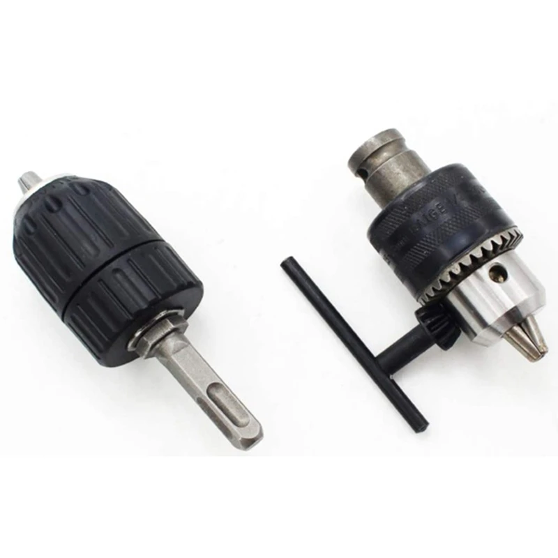 

8PCS 1/2inch 1.5-13mm -20UNF Keyed Drill Chuck Converter Tool Kit with Heavy Duty Socket Adapter,Drill Chuck Key