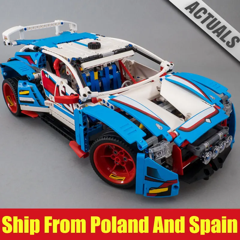 20077 1085 шт. серия Technic Car совместима с 42077 ралли автомобиль набор строительных блоков кирпичи развивающие детские автомобильные игрушки подарки