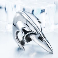 fashion animal skull rings for men alloy metal silver domineering viking crow skull ring casual party jewelry gift accessories