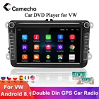 Автомагнитола Camecho, 2din, GPS, Android 8,1 для VWVolkswagenGolf 4 5PoloTiguanPassatb7b6LeonSkodaSeatOctavia, Авторадио