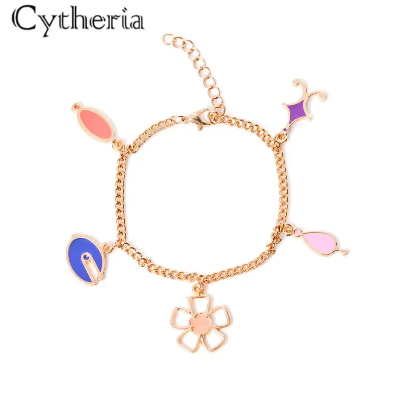 Женские эмалированные браслеты Cytheria браслет подвеска на крючках с цветком сливы