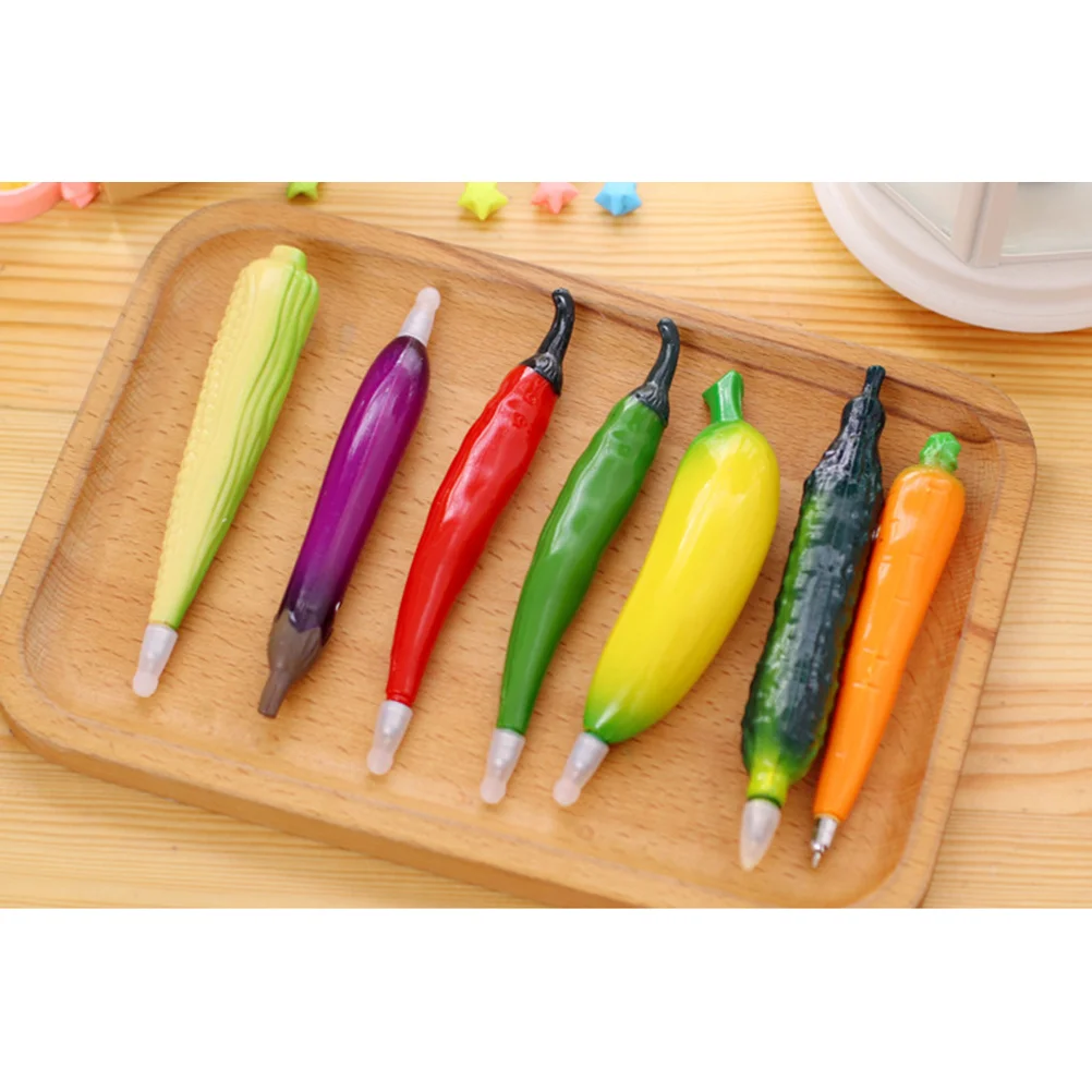 

1pc Pen Point Pen Vegetable Design with Magnet Cucumber Shape for Kids Green