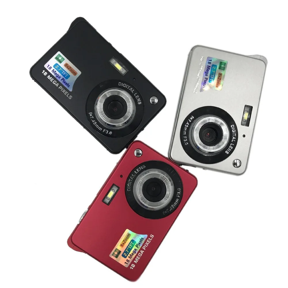 Детская цифровая мини камера HD 18 МП 2 7 дюйма TFT 8 кратный зум захват улыбки