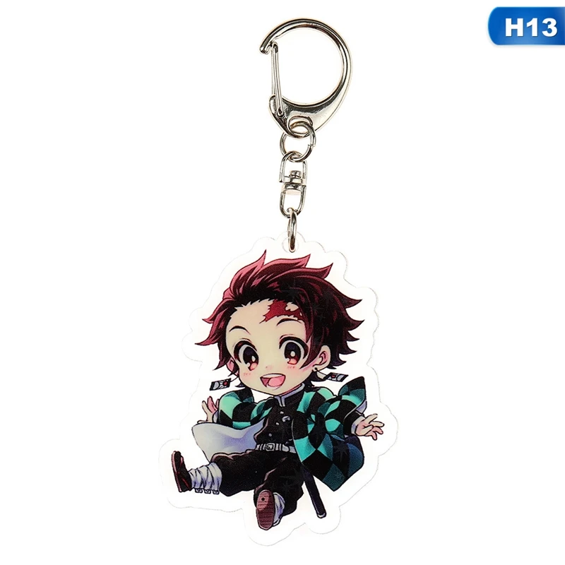 KEY4283H13 Аниме демон убийца: Kimetsu no Yaiba акриловый брелок для ключей Косплей Аниме Подарки - Цвет: KEY4283H13