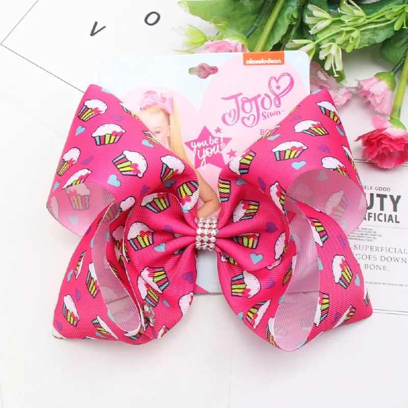 7 &quotJoJo Луки Волосы в стиле jumbo банты для заколки волос девочек мультфильм торт