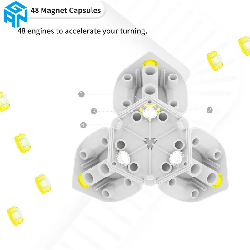 Кубик GAN356i Магнитный 3x3x3 Magic Cube Station профессиональное приложение Speed GANS GAN356