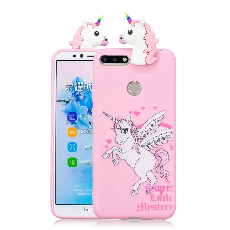Чехол с 3D пандой единорогом для Huawei P Smart 2019 Honor 8 9 10 20 Lite 10i 8A 8X 8S 7S 7A 7C Pro мягкий