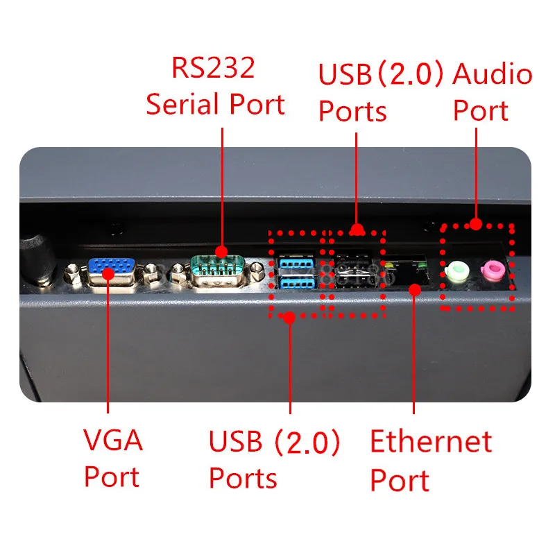 

All in One POS System 15.6 inches Display Built-in 58mm Thermal Recipt Printer Cash Drawer for Supermarket Retail Stores