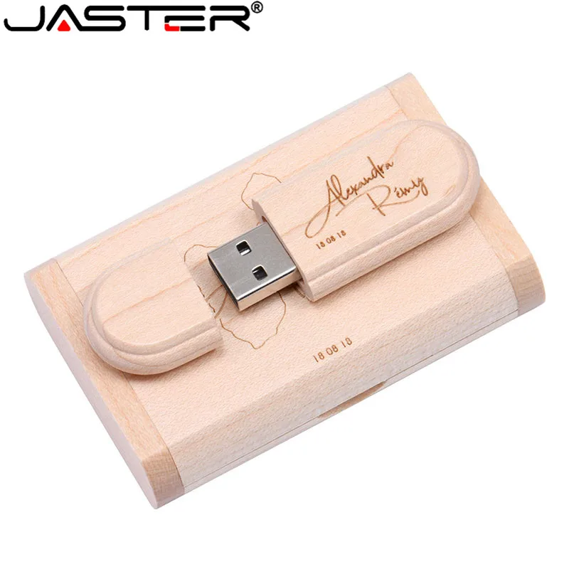 Деревянный usb флеш-накопитель JASTER + флип-бокс 2 0 4 ГБ 8 16 32 64 внешний накопитель