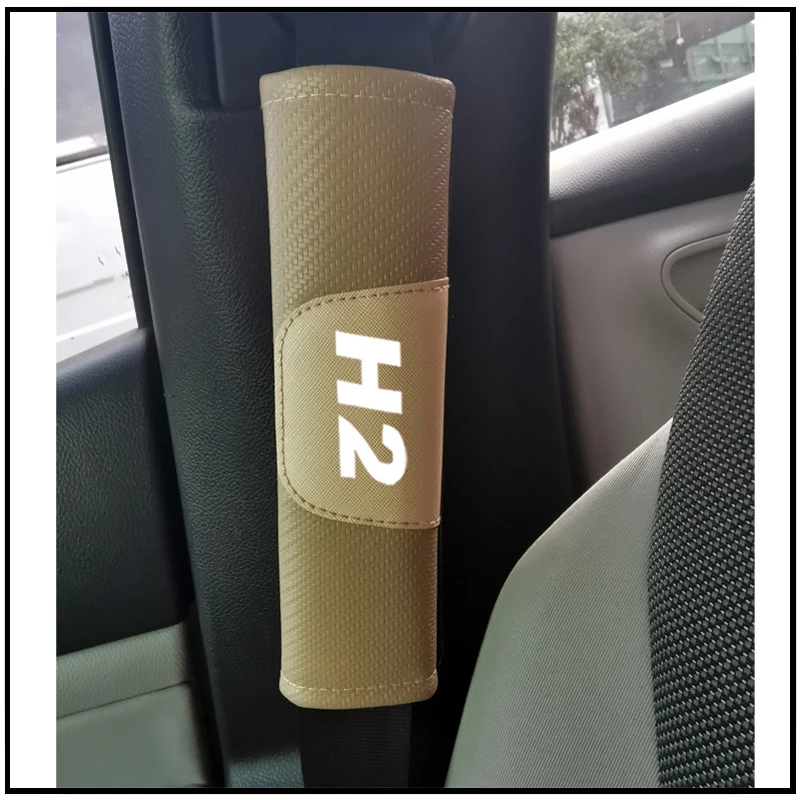 

For Great Wall Haval H2 Hover H2 2pcs Carbon Fiber Leather Car Seat Belt Cover Car Seat Belt Shoulder Pad Car Accessories