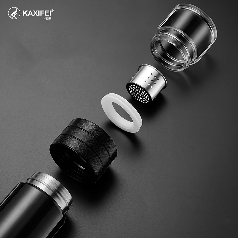 Новый стеклянный термос для чая Вакуумная чашка термосы из нержавеющей стали