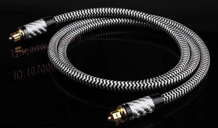

digital audio fiber optical cable HiFi hi-end hiend 5.1 DTS Dolby digital DAC optical fiber cable 5u gold plated plug cable
