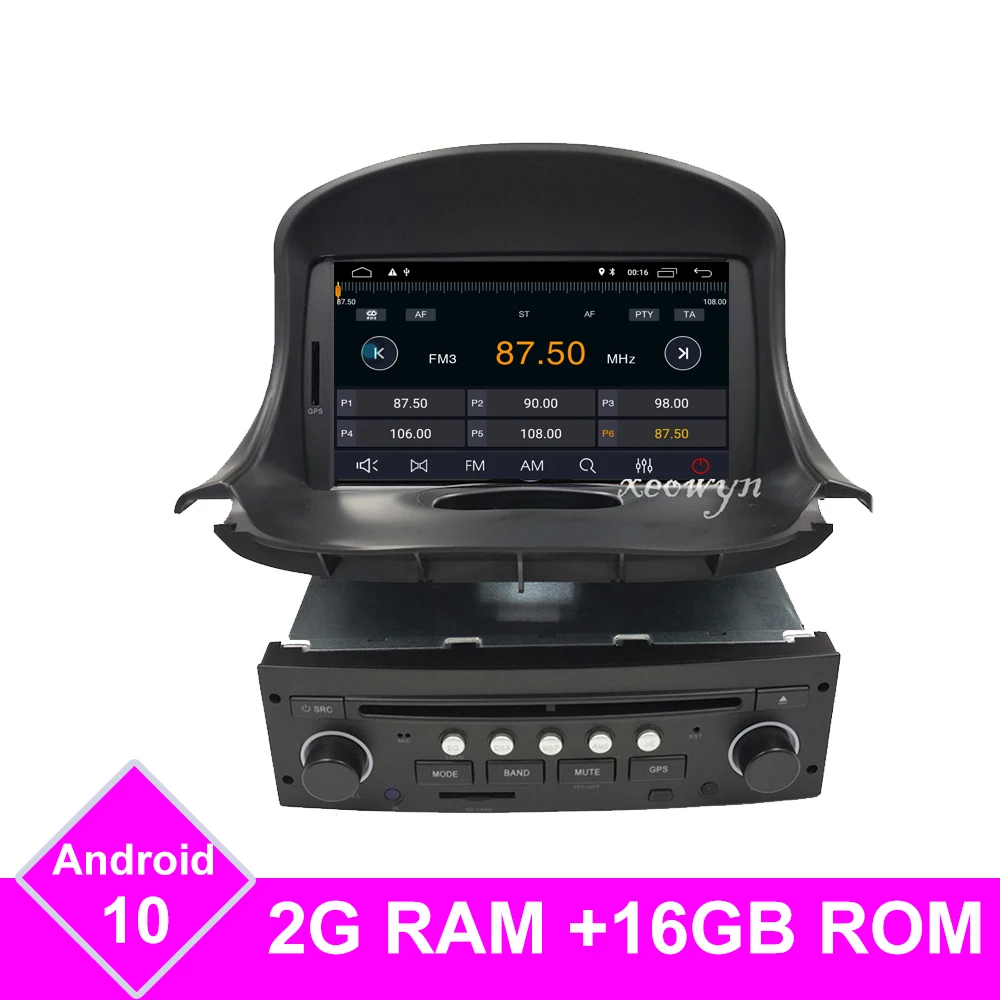 

Quad Core Android 10 Car DVD GPS for PEUGEOT 206 206cc Navigation Bluetooth auto Radio CAN-BUS,Stereo,head unit,Audio,Video