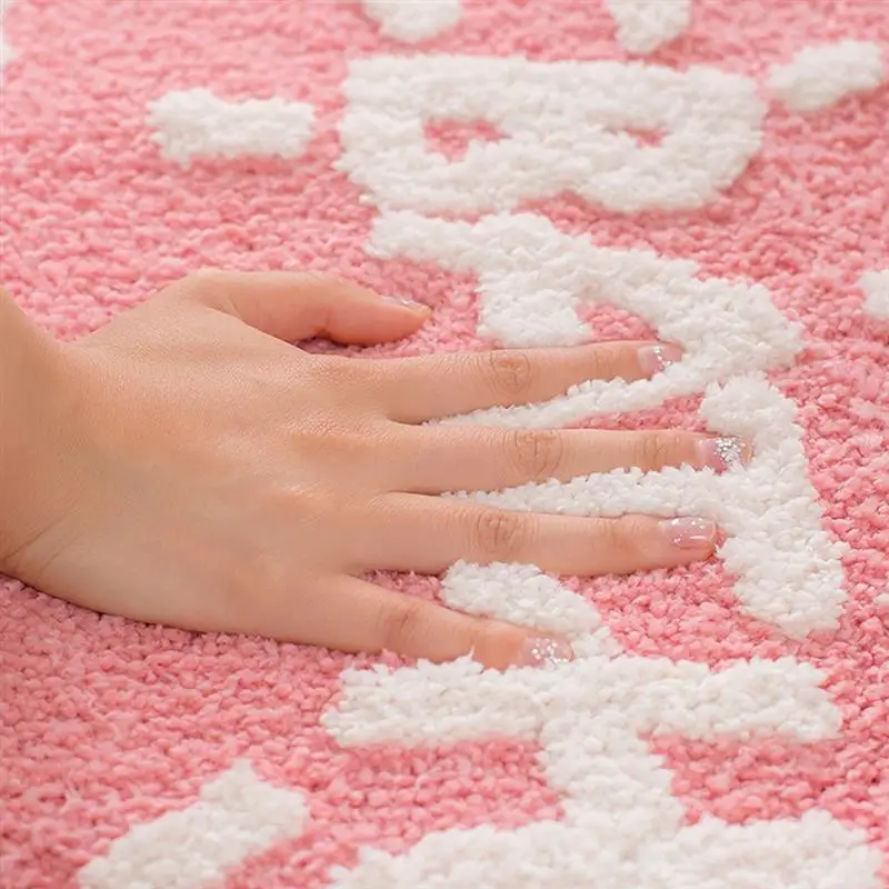 

Bath Rug Polyester Non Slip Door Mat Absorb Water Cloud Shaped Floor Mat Washable Bathroom Carpet for Tub Shower Home