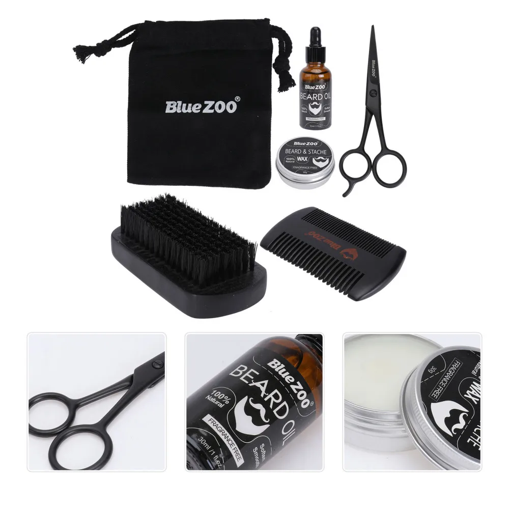 

1 Set Convenient Shaving Tool Kit Durable Beard Care Accessories Black