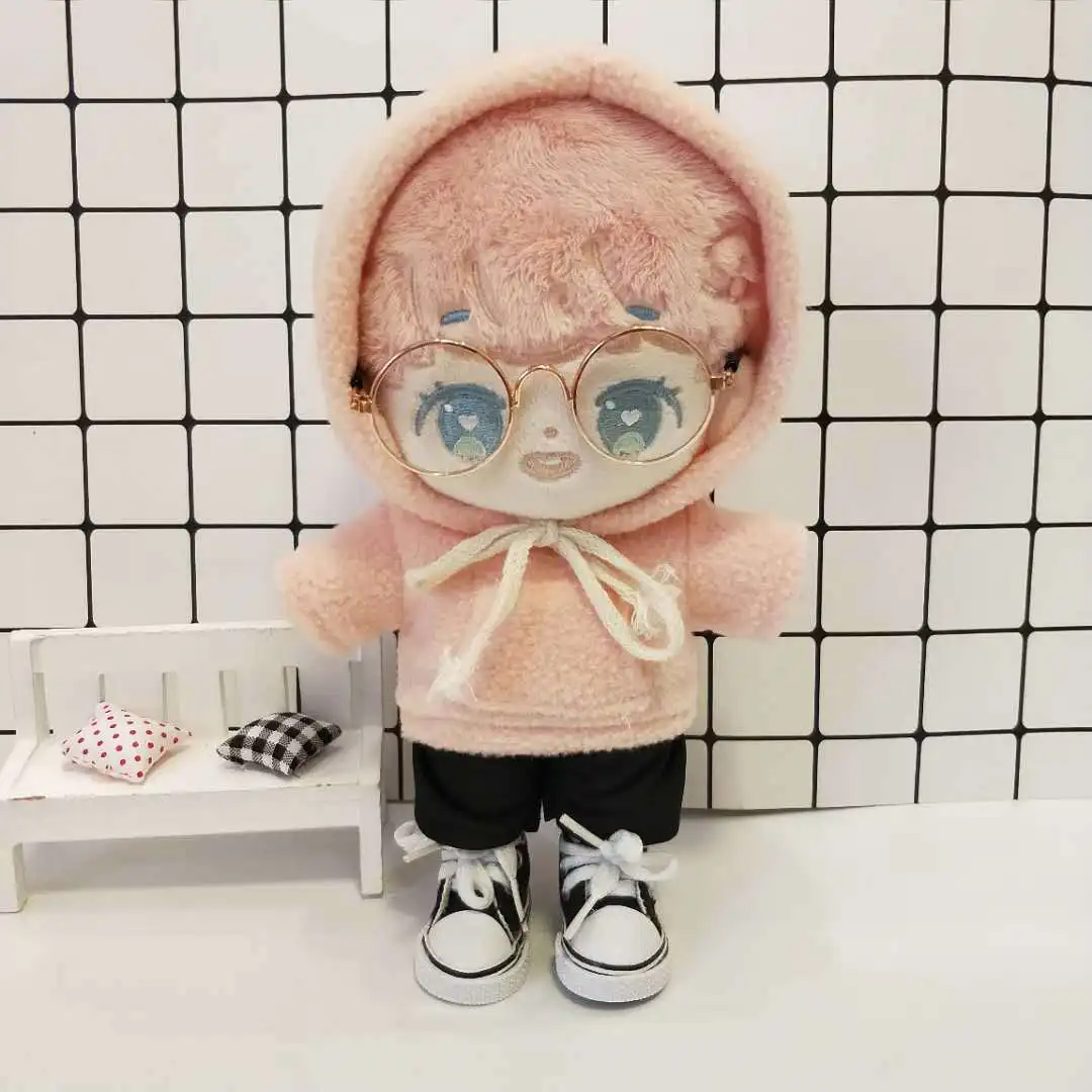 

20cm Star Idol Doll Replaceable Clothes Accessories Cute Hoodie Shorts Glasses Shoes Suits (No Doll)