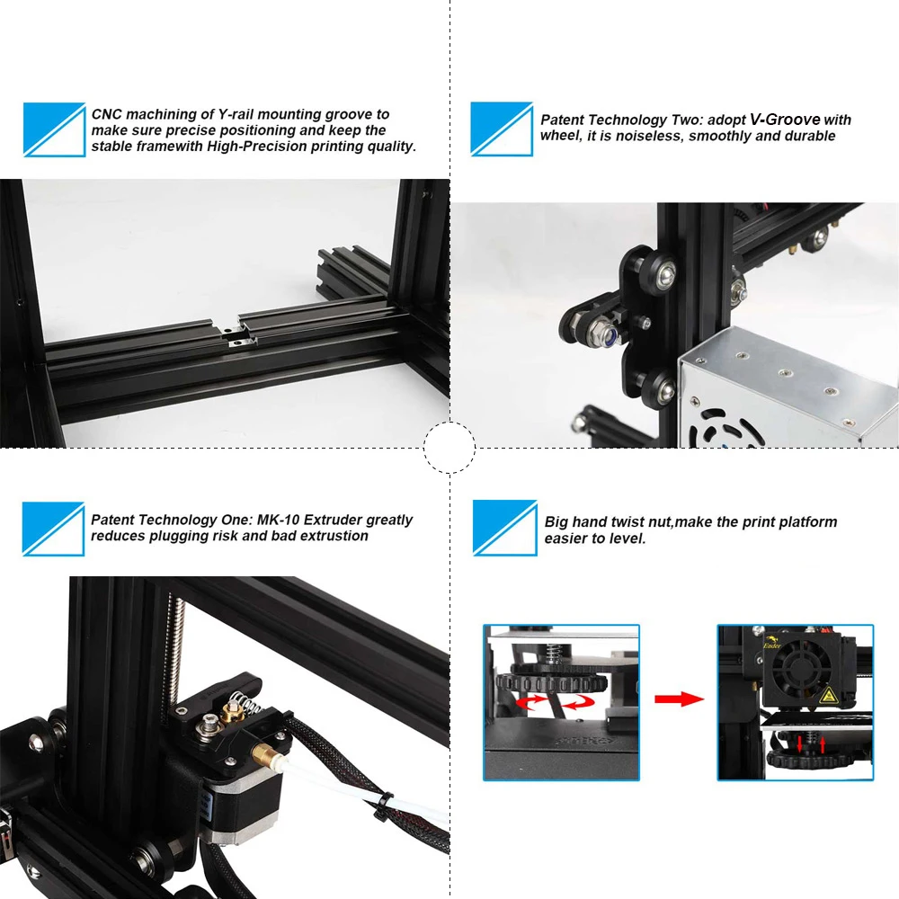 Ender-3 /Ender-3 Pro 3D Printer DIY Kit 3D printer Large Size I3 mini Resume Power Failure Printer ender 3 impresora 3D