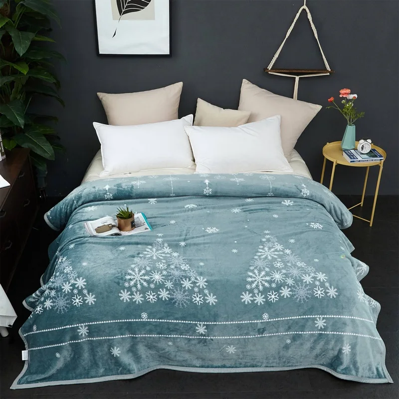 Зимнее модное мягкое одеяло из 100% утолщенной ткани хорька со звездами кошкой