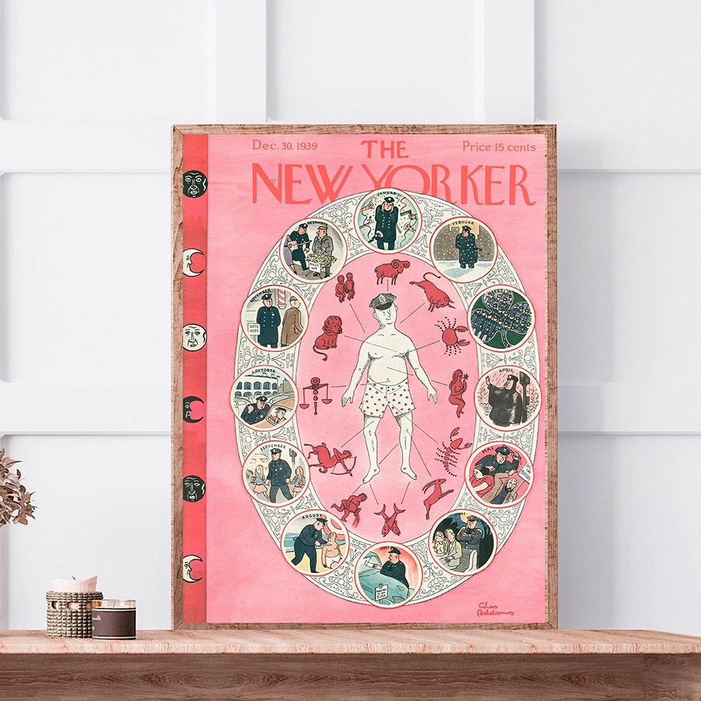 Постеры для журналов New Yorker Настенная картина пастельных цветов интерьера декор