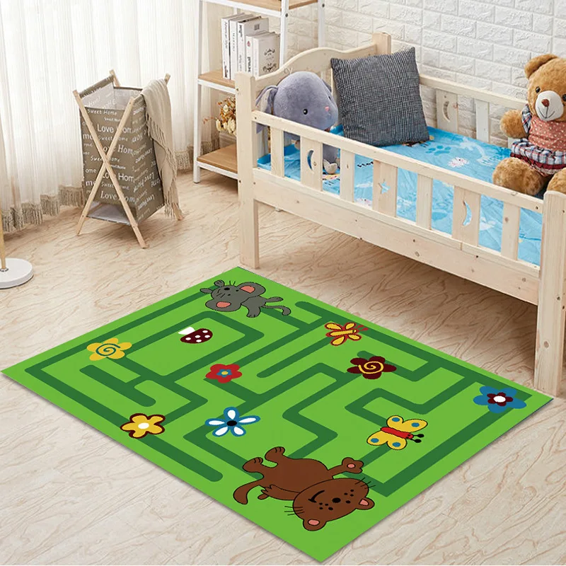 

New Cartoon Anime Living Room Bedroom 3D Printing Carpet Large Area Carpet Children Playing Floor Mats Children Games Large Carp