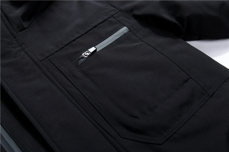 Новинка 2021 Длинная зимняя куртка на утином пуху с меховым капюшоном Мужская