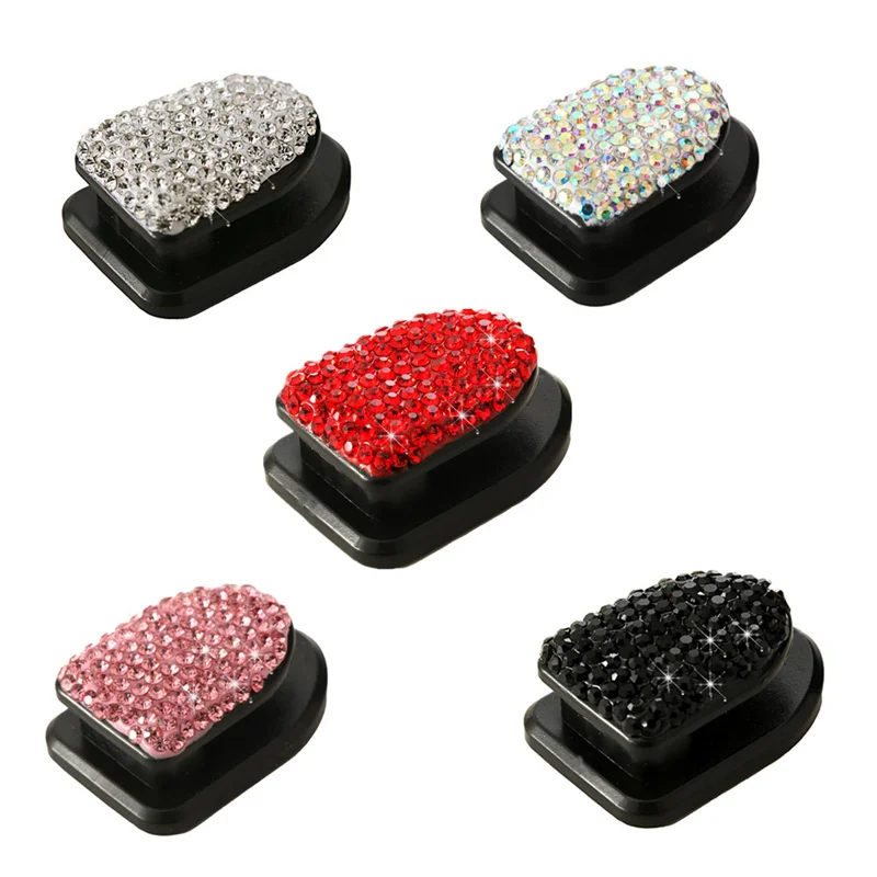 

1Pcs Mini Bling Car Hooks Crystal Rhinestone Car Mounted Hooks Clip For Decorations Door Key Hanging Groceries Bag Home Wall