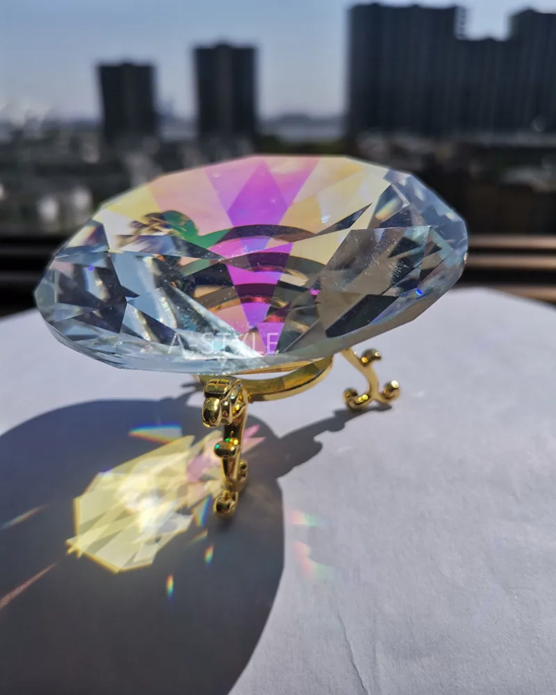 80 мм AB цветной Прозрачный Алмазный стол центральный стол рассеяние Свадьба День Рождения Вечеринка юбилей украшение подарки для дома De