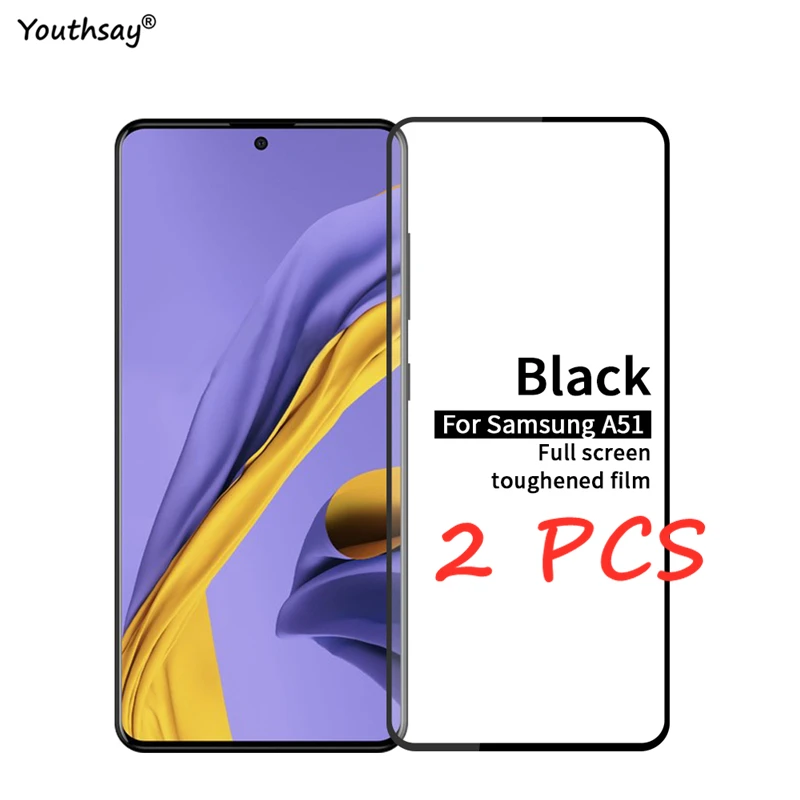 

2 шт Для Samsung Galaxy A51 Стекло экрана Полный Клей Защитная пленка для Samsung Galaxy A51 закаленное стекло для Samsung A51
