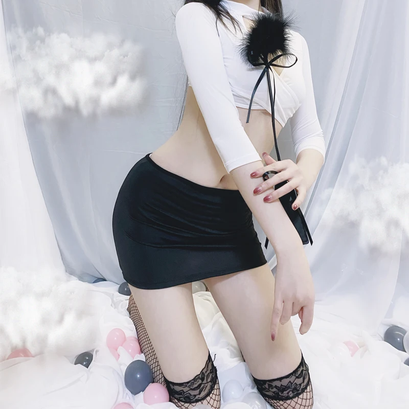 Новый женский привлекательность Эротическое белье Платье секретарши плотно