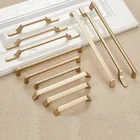 Шкафы из цинкового сплава, шкафы, фурнитура, кухонные ящики, современные ручки для мебели, шкафа, Золотые Квадратные ручки, чемодана