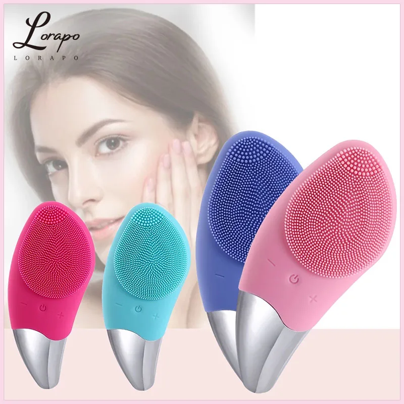 Электрическая щетка для очистки силиконовый инструмент глубокое очищение лица