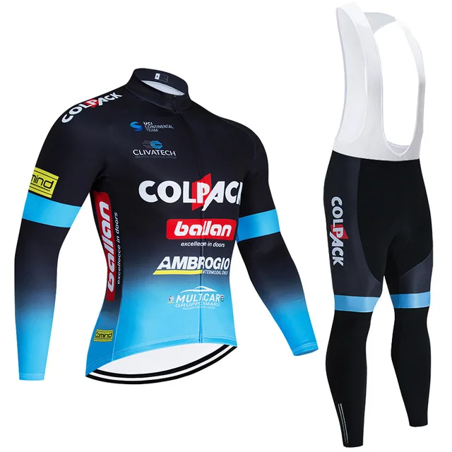 

Winter Team COLPACK Cycling Jersey Sportswear 20D Bike Pants Men Long Ropa Ciclismo Thermal Fleece Bicycle Maillot Culotte