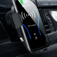 car borne infrared induction wireless telephone charging holder 10w fast charging mobile charger bracket