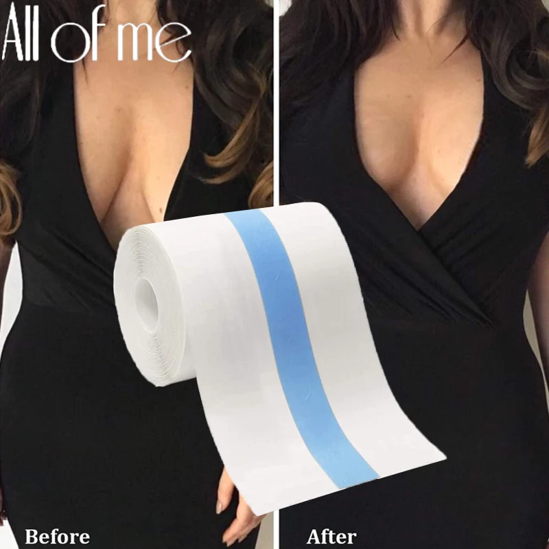 

1 Roll Transparent Breast Lift Tape Waterproof Invisible Sticky Push Up Breast Tape for Cup A-E Female Women's Boob Tape