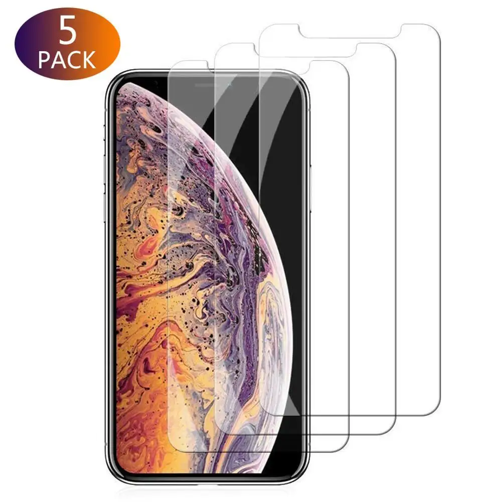 

5Pcs Scratch-proof Tempered Glass Screen Protector for iPhone XS Max/XR/XS/7/8/6