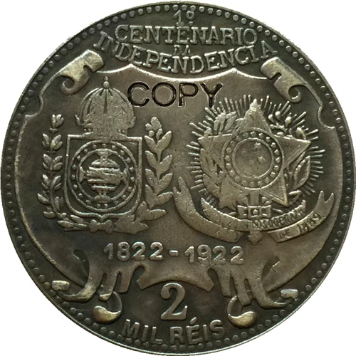 1922 Бразилия 2 копии монет Reis | Дом и сад