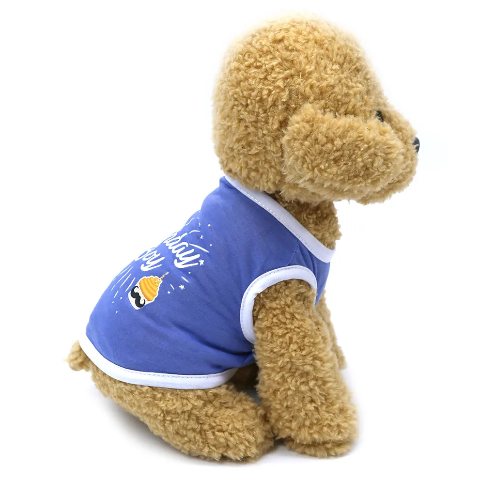 Одежда для домашних животных жилет собаки рубашка дня рождения пальто щенка